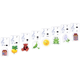 Набор магнитных карточек "Весёлые нотки"*