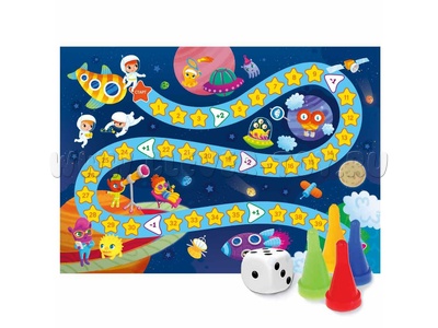 Игра-ходилка с фишками для малышей "В космосе"