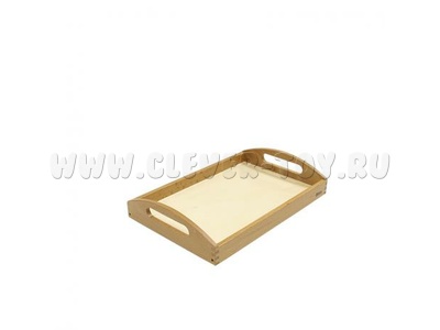 Малый поднос с фигурной ручкой (бук)