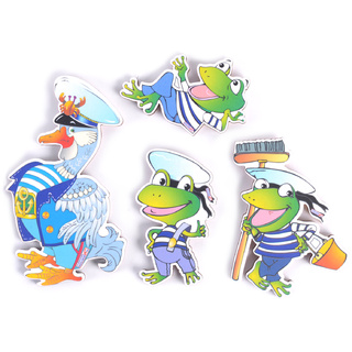 Комплект персонажей малых Гусь и Лягушки (4 шт, крепление на Коврограф и магн. основу)