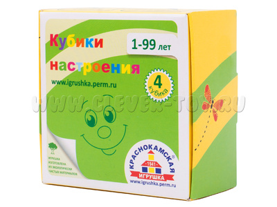 Кубики настроения деревянные 4 шт. (остатки)