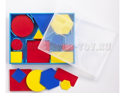 Логические блоки (60шт., 5 форм, 3 цвета, 2 размера)
