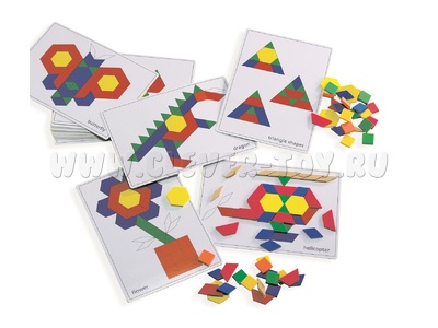 Карточки для мозаики "Геометрические фигуры" (А4, 20 досок)