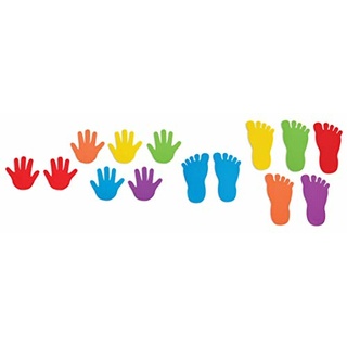 Набор следов "Отпечатки рук и ног" (6 пар рук и 6 пар ног в 6 цветах)