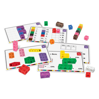 Игровой набор "Соединяющиеся кубики. Академия математики" (115 элементов, карточки)