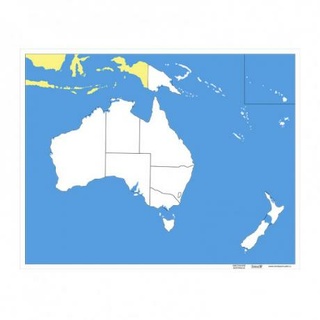 Контурная карта Австралии (без названий)