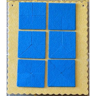 Прозрачный квадрат Воскобовича синий (игра к коврографу Ларчик)