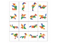 Развивающая головоломка "Танграм" (6 цветов, 30 элементов)
