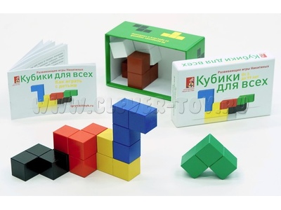 Кубики для всех (дерево, картонная коробка, производство Никитиных)