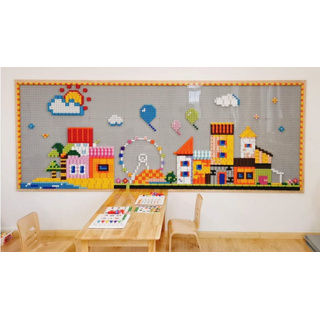 Мозаика с крупногабаритной основой Стена Botzees 9 цветов