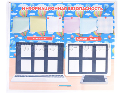 Панно Информационная безопасность фетр (66 дет.+ 2 планшета)