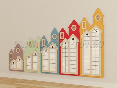 Настенная панель "Числовые домики"