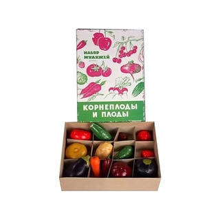 Набор муляжей "Корнеплоды и плоды" (2 части)