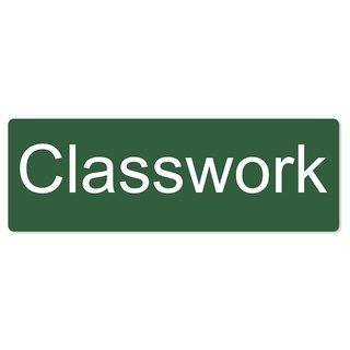 Магнитная карточка "Classwork" (фон зелёный)