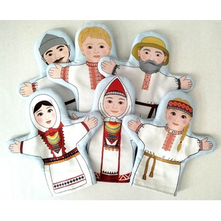 Набор рукавичек "Семья марийская" 6 штук