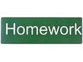Магнитная карточка "Homework" (фон зелёный)
