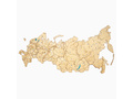 Карта России для детского сада с подсветкой городов (190х373 см)