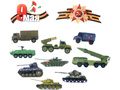 Панно Военные профессии и транспорт, фетр (129 дет. + 2 планшета)